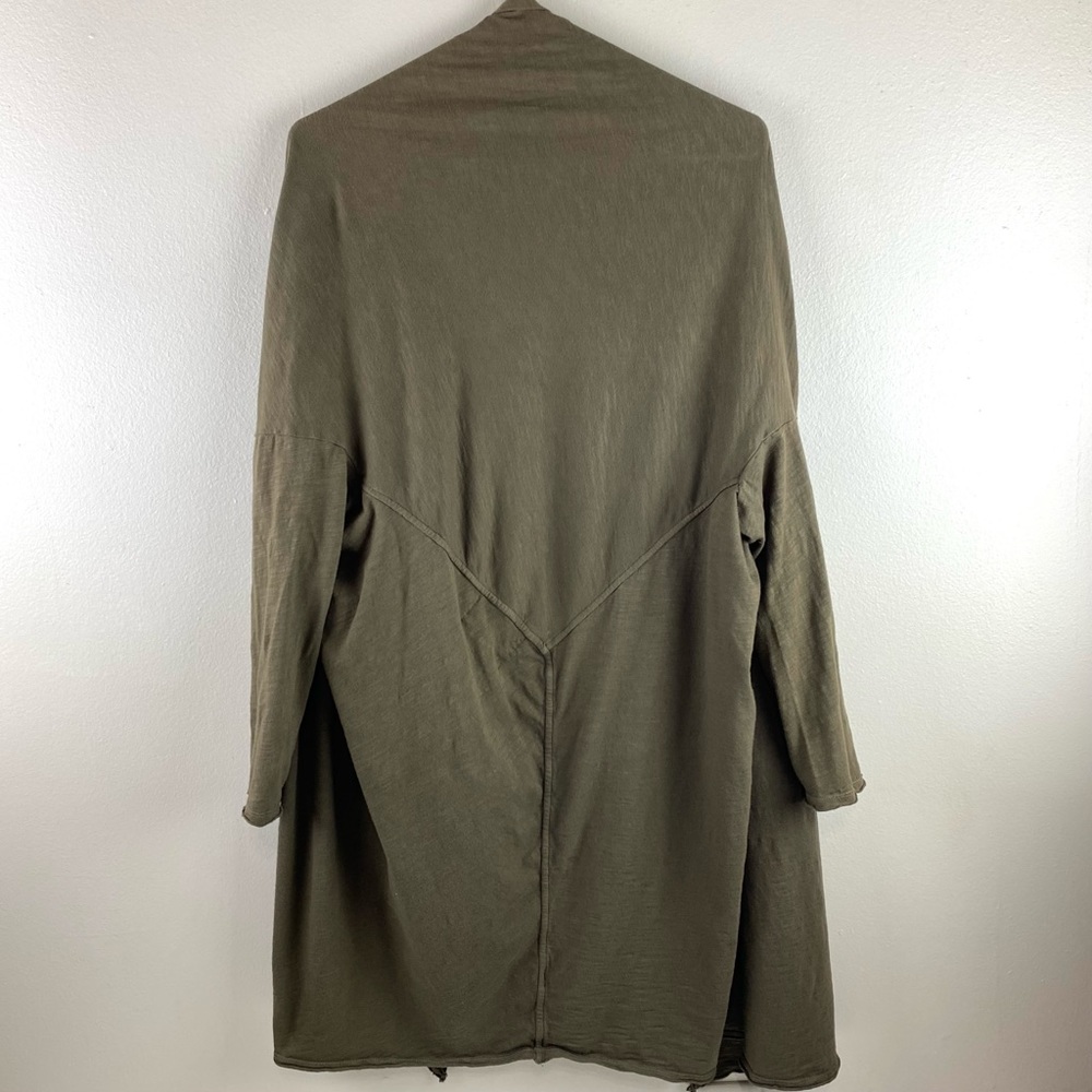 Sloane Rouge Olive Green Open Cardigan Duster S - Picture 9 of 10
